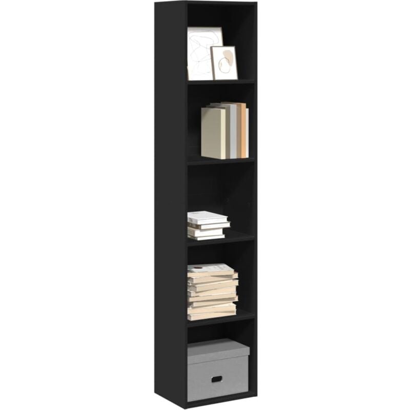 foto del prodotto libreria nera 40x30x189 cm in legno multistrato vidaxl