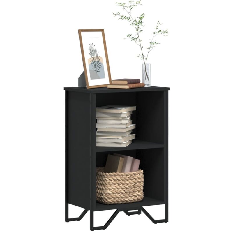 foto del prodotto libreria nera 50x31x74,5 cm in legno multistrato vidaxl