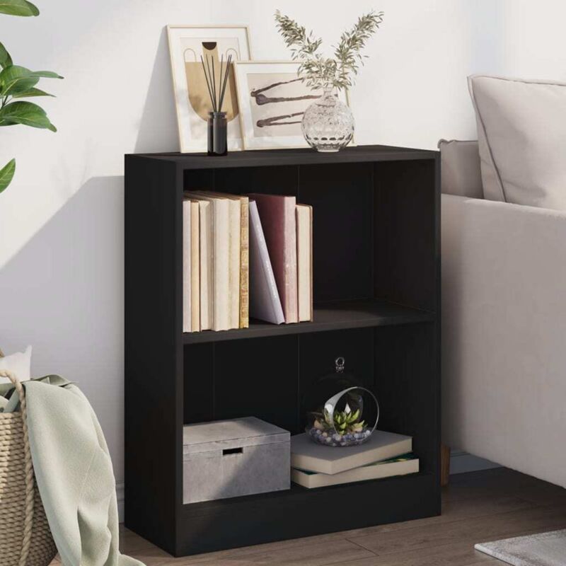 foto del prodotto libreria nera 60x24x76 cm in legno multistrato vidaxl
