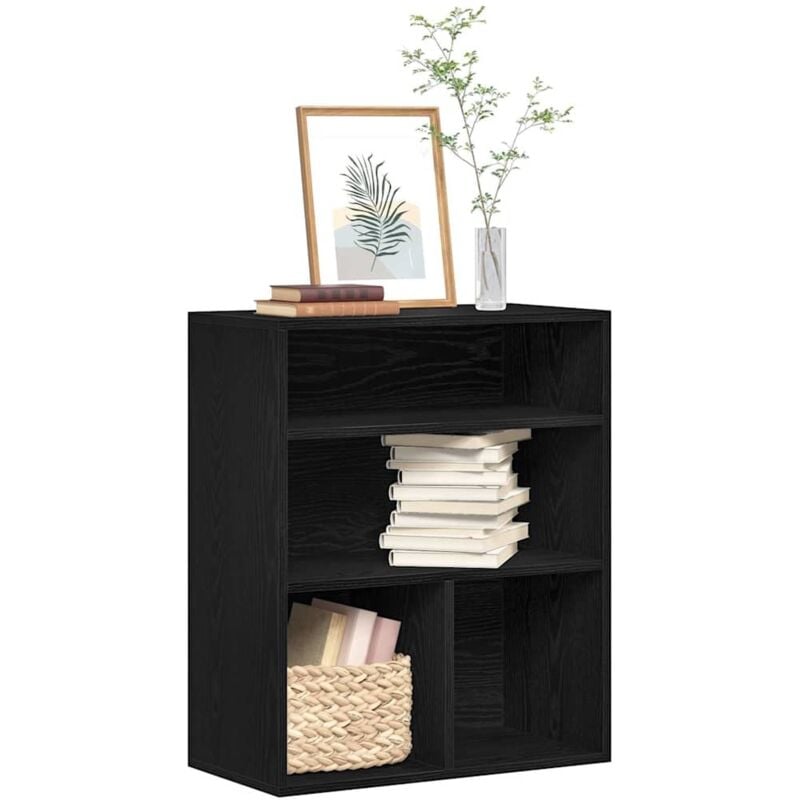 foto del prodotto libreria nera 60x30x71,5 cm in legno multistrato vidaxl