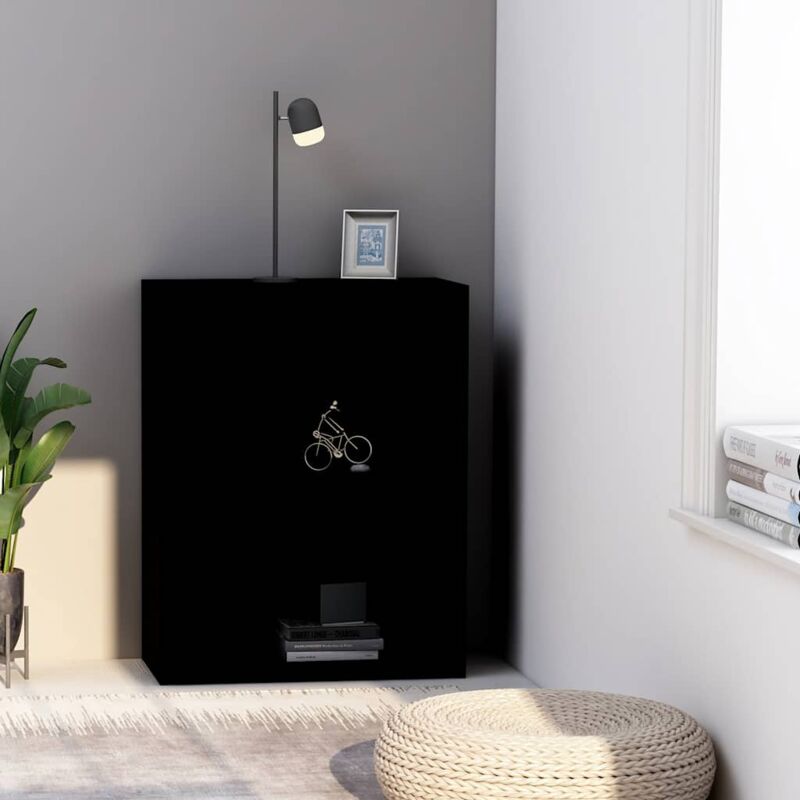 foto del prodotto libreria nera 60x30x76,5 cm in legno multistrato vidaxl