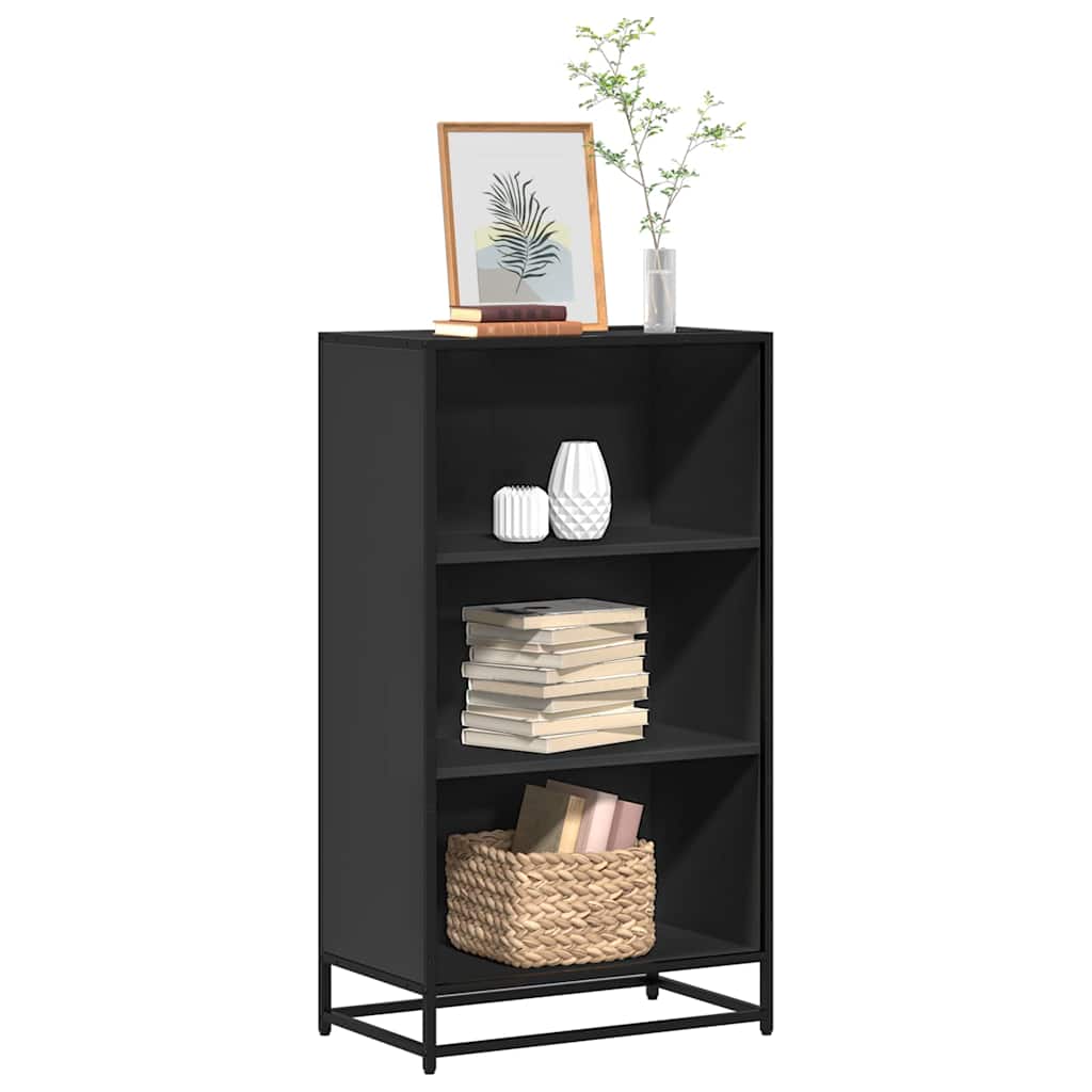 foto del prodotto libreria nera 60x35x107,5 cm in legno multistrato