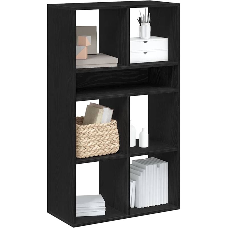 foto del prodotto libreria nera 66x31x112 cm in legno multistrato vidaxl