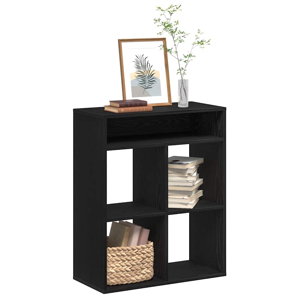 foto del prodotto libreria nera 66x31x80 cm in legno multistrato