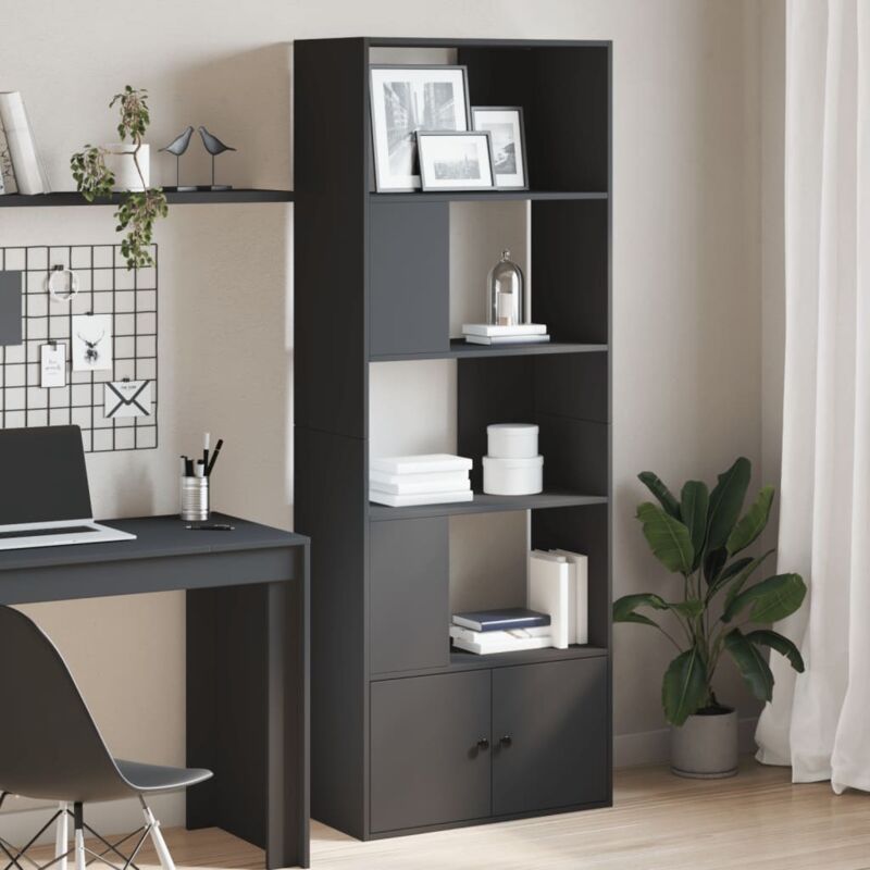 foto del prodotto libreria nera 70x36x189 cm in legno multistrato vidaxl