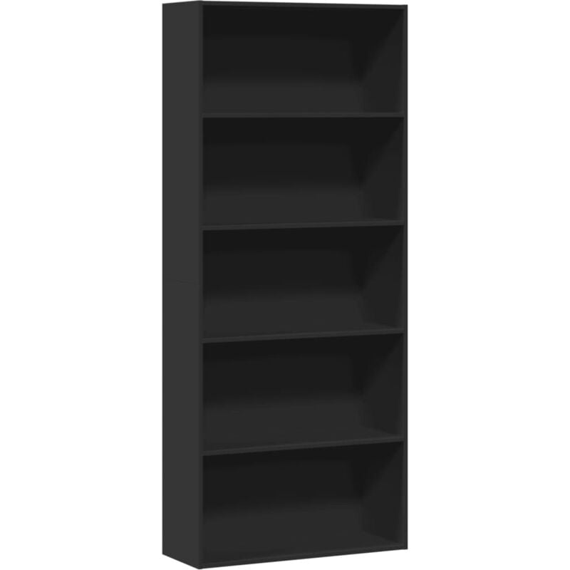 foto del prodotto libreria nera 80x30x189 cm in legno multistrato vidaxl