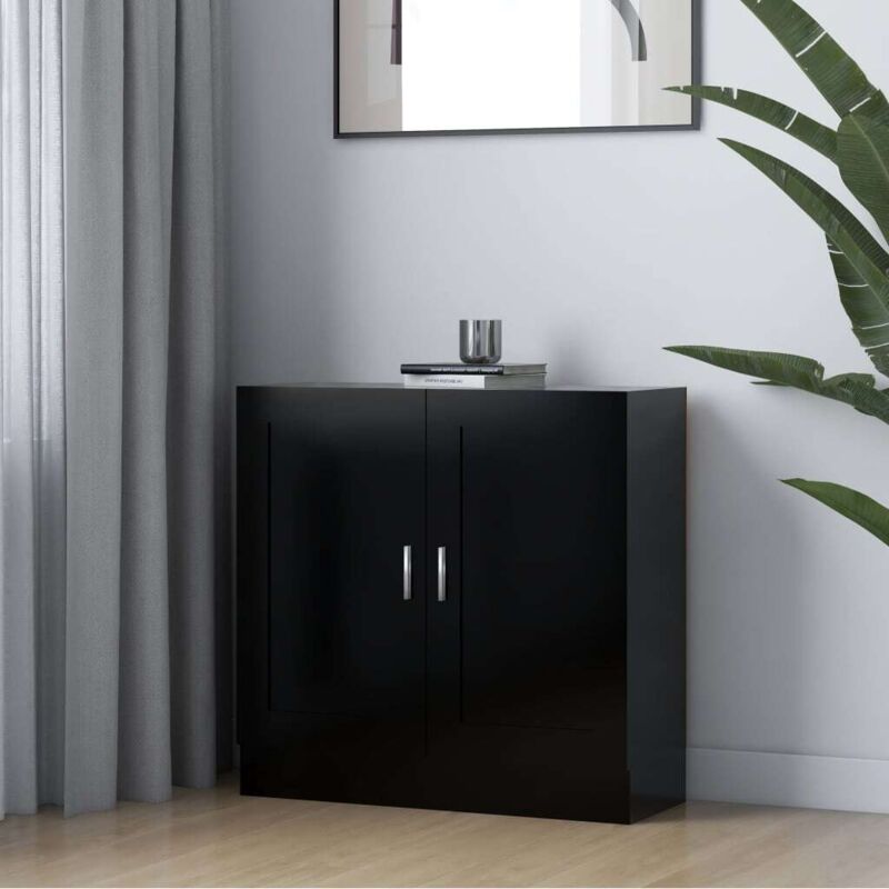 foto del prodotto libreria nera 82,5x30,5x80 cm in legno multistrato vidaxl