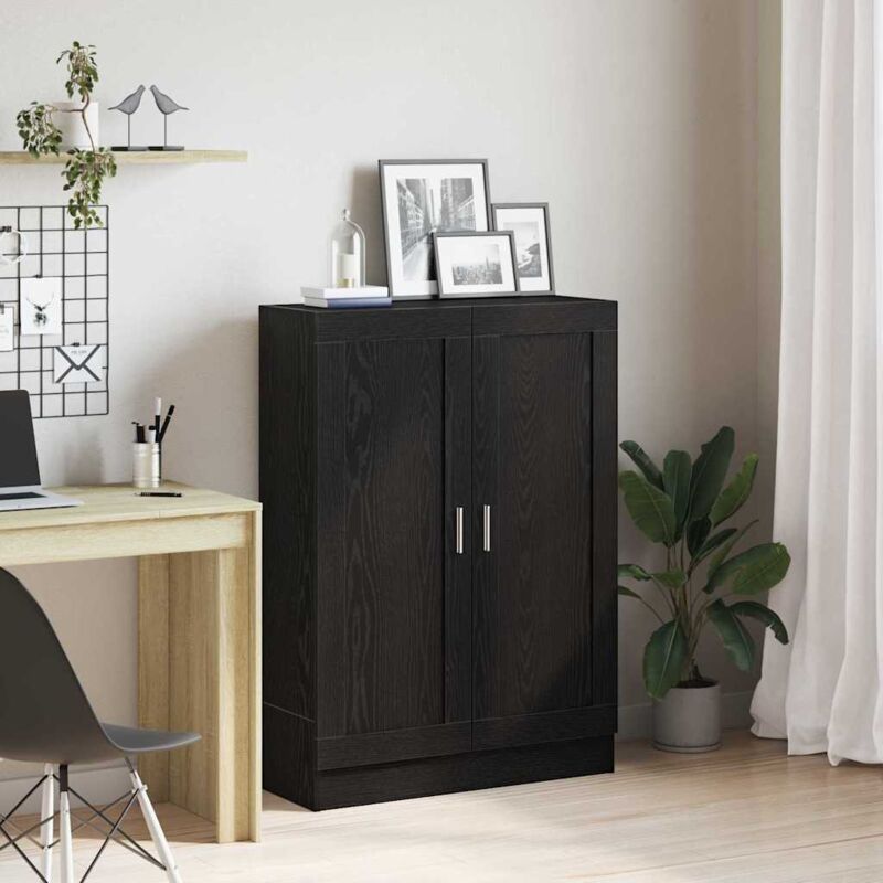 foto del prodotto libreria nera in rovere 82,5x30,5x115 cm in legno ingegnerizzato vidaxl