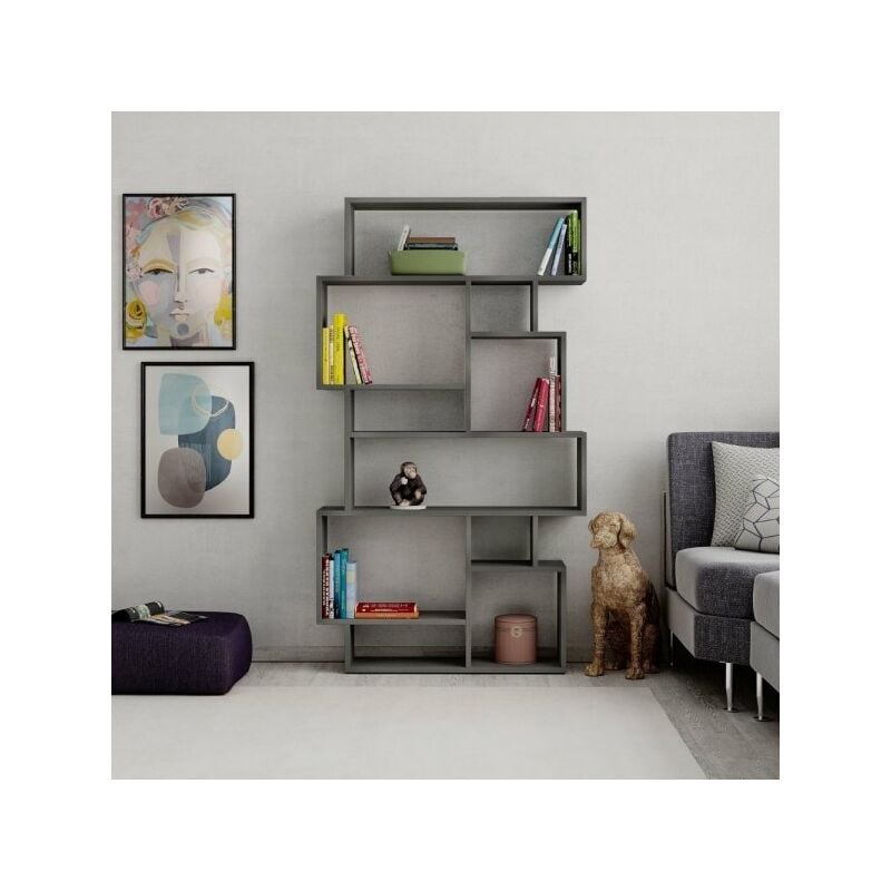 foto del prodotto libreria orizzontale karmato bifacciale cemento