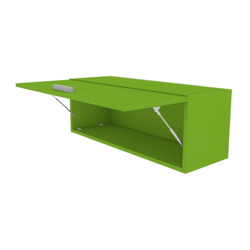foto del prodotto libreria pensile moderna con anta a ribalta, l 90 cm montaggio rapido verde mela