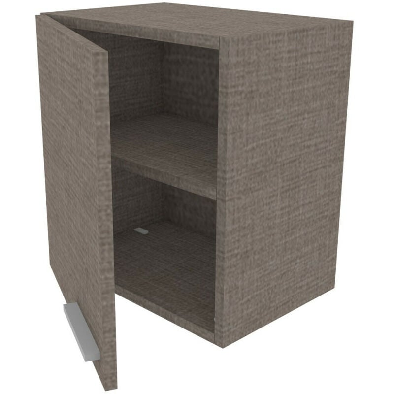 foto del prodotto libreria pensile moderna con anta design minimalista e montaggio rapido grigio fumo