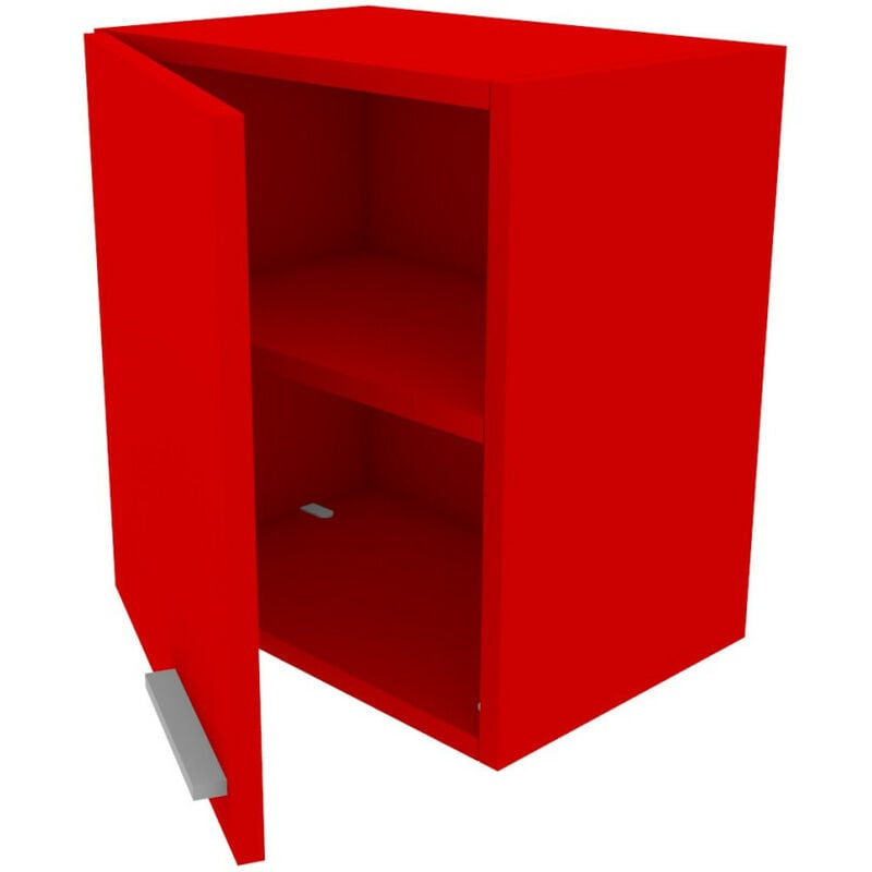 foto del prodotto libreria pensile moderna con anta - design minimalista e montaggio rapido - rosso