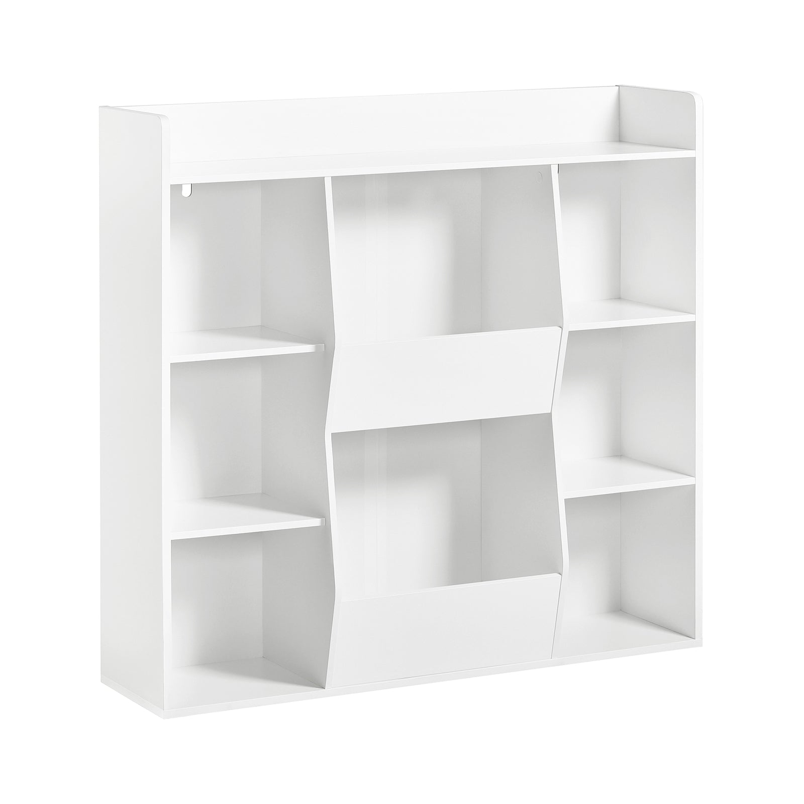 foto del prodotto libreria per bambini scaffale con 8 scomparti aperti scaffale per giocattoli bianco 106x30 x104cm kmb55 w sobuy