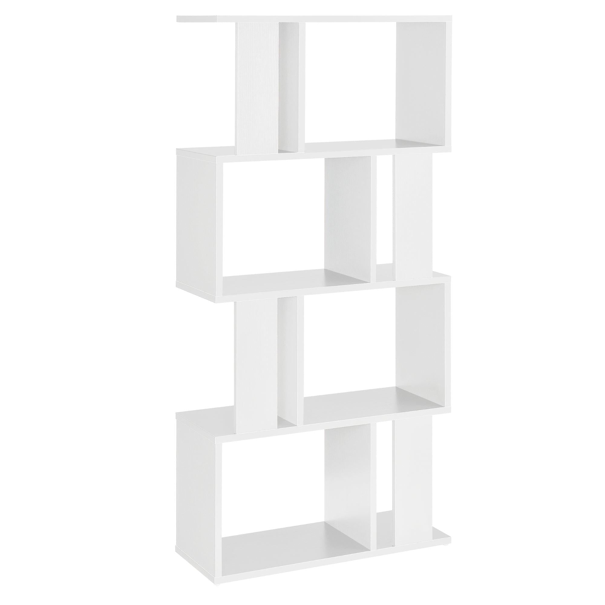 foto del prodotto libreria per soggiorno contenitore ripiani in mdf melaminico 130 cm bianco 03 0001073