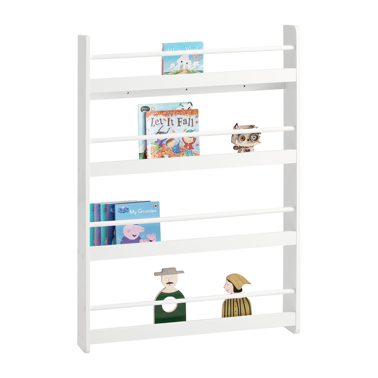 foto del prodotto libreria portariviste libreria bambini bianco l80 a118 p12cm kmb08 w