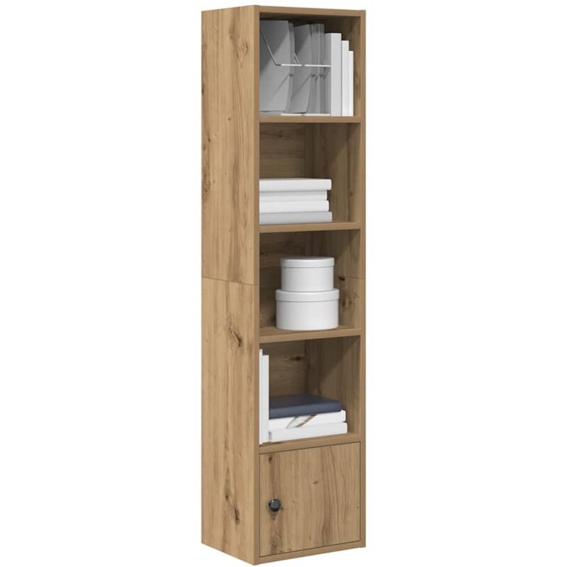 foto del prodotto libreria rovere artigianale 31x24x127 cm in legno multistrato vidaxl