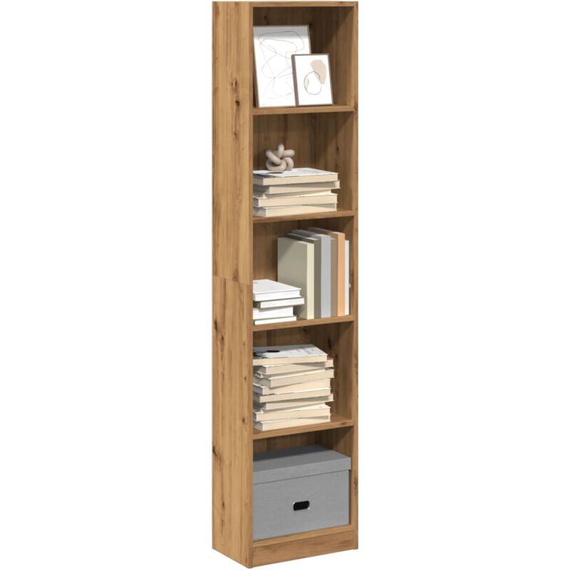 foto del prodotto libreria rovere artigianale 40x24x176 cm in legno multistrato vidaxl