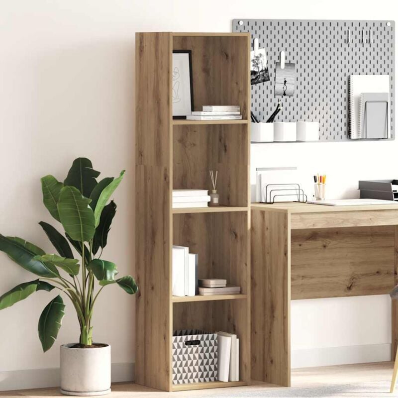 foto del prodotto libreria rovere artigianale 40x30x152 cm in legno multistrato vidaxl