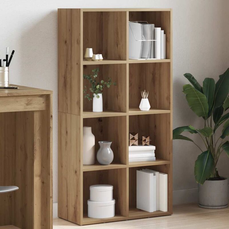 foto del prodotto libreria rovere artigianale 66x30x130 cm legno multistrato vidaxl
