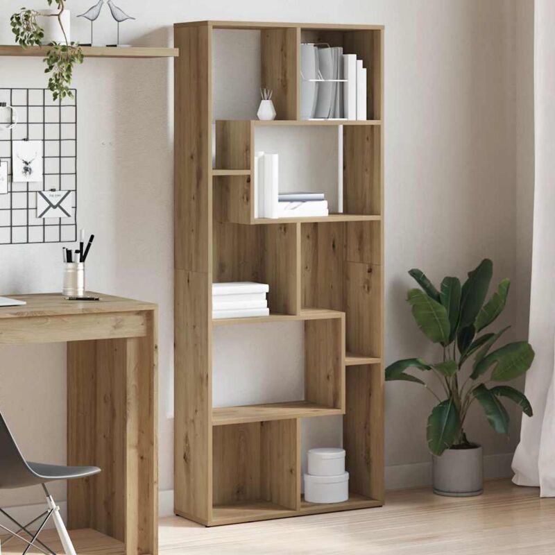 foto del prodotto libreria rovere artigianale 67x24x161 cm in truciolato vidaxl