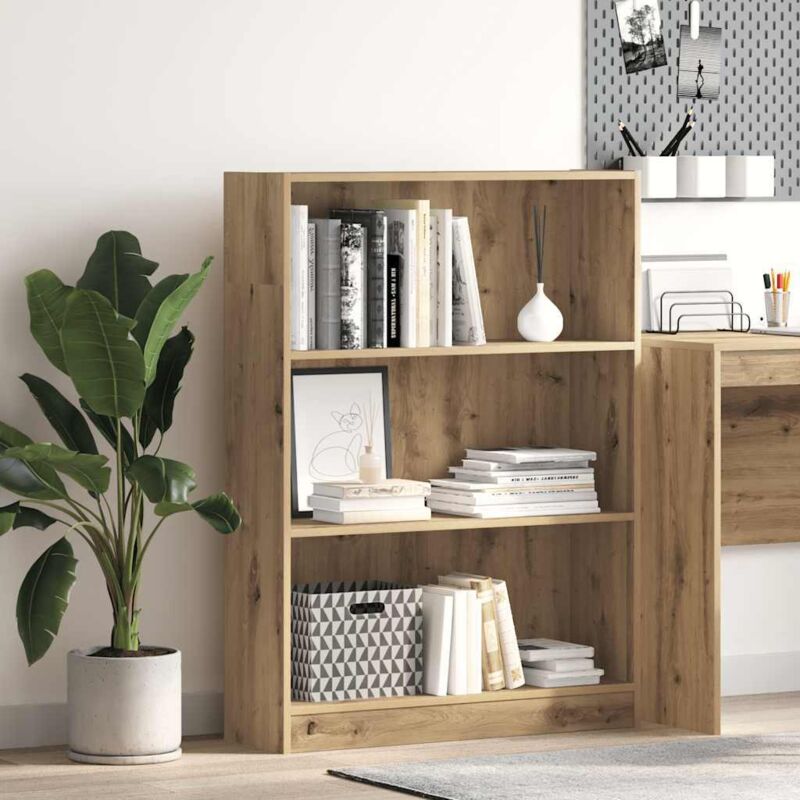 foto del prodotto libreria rovere artigianale 80x24x109 cm in legno multistrato vidaxl