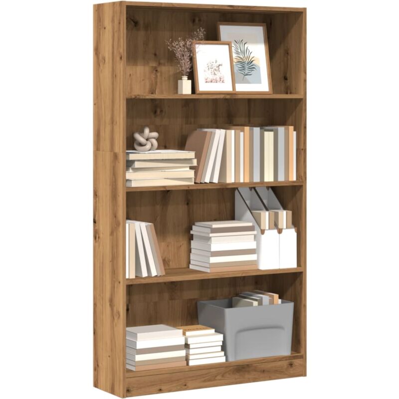 foto del prodotto libreria rovere artigianale 80x24x143 cm in legno multistrato vidaxl