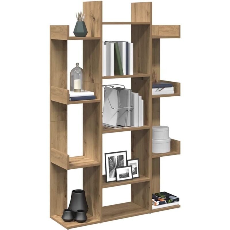 foto del prodotto libreria rovere artigianale 86x25,5x140 cm legno multistrato vidaxl