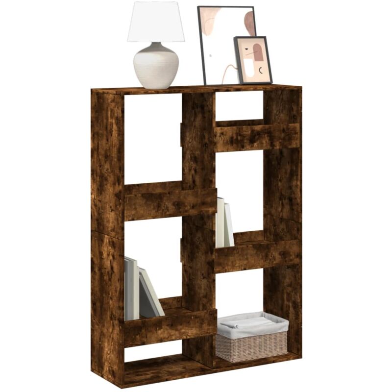 foto del prodotto libreria rovere fumo 100x33x135 cm in legno multistrato vidaxl