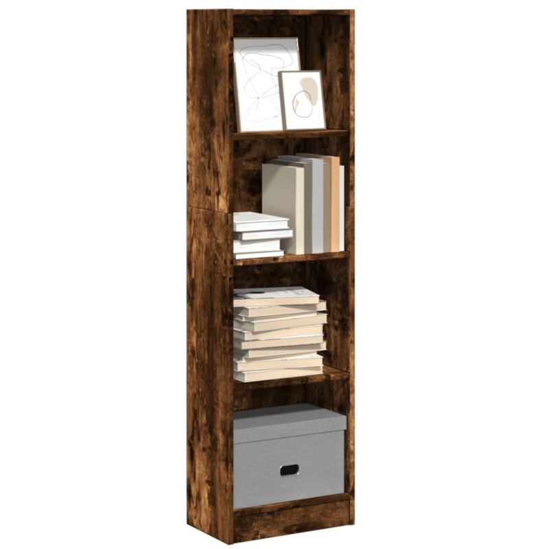 foto del prodotto libreria rovere fumo 40x24x143 cm in truciolato vidaxl
