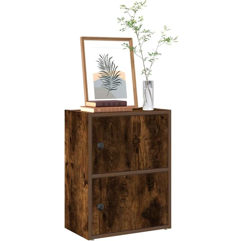 foto del prodotto libreria rovere fumo 40x24x52 cm in legno multistrato vidaxl