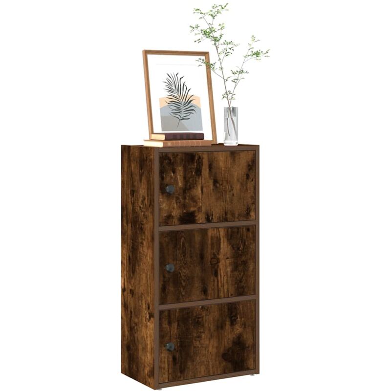 foto del prodotto libreria rovere fumo 40x24x77 cm in legno multistrato vidaxl