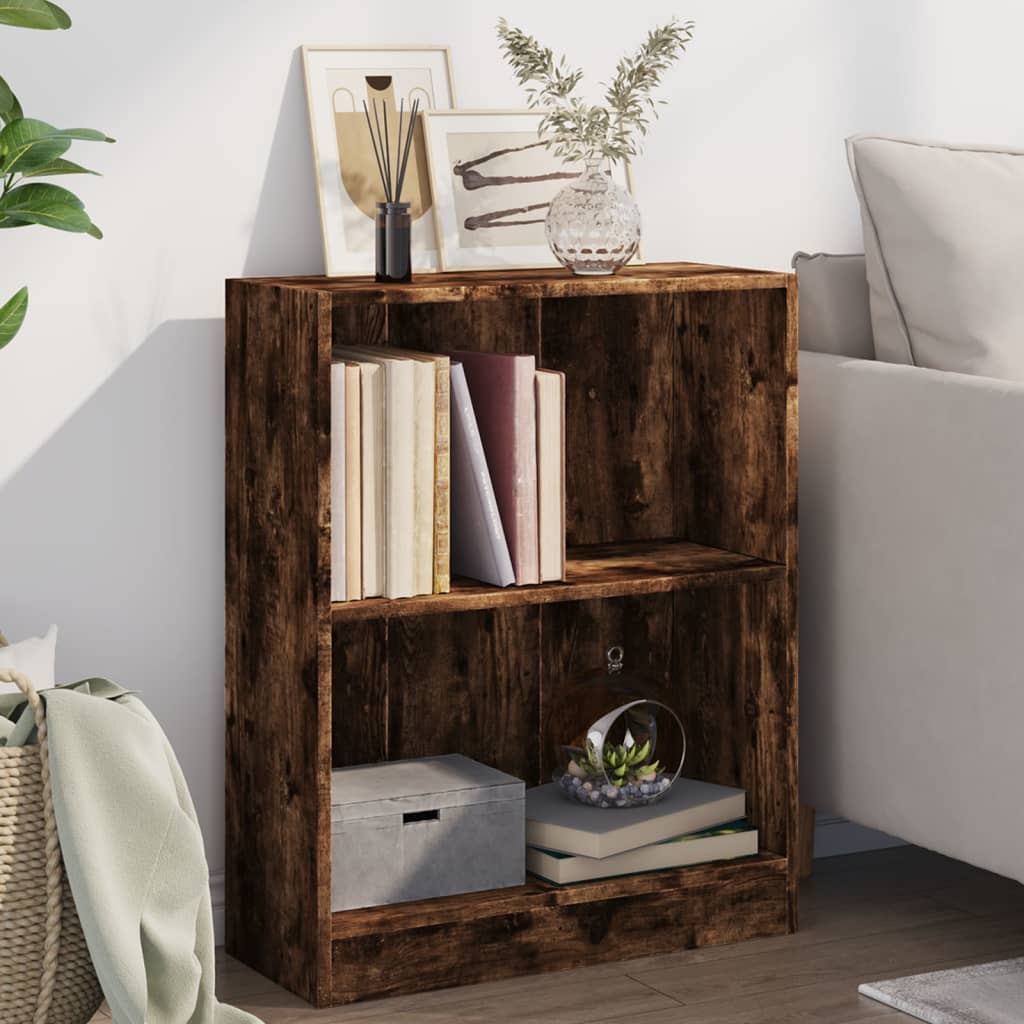 foto del prodotto libreria rovere fumo 60x24x74,5 cm in legno multistrato