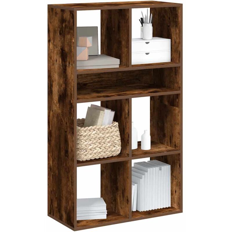 foto del prodotto libreria rovere fumo 66x31x112 cm in legno multistrato vidaxl