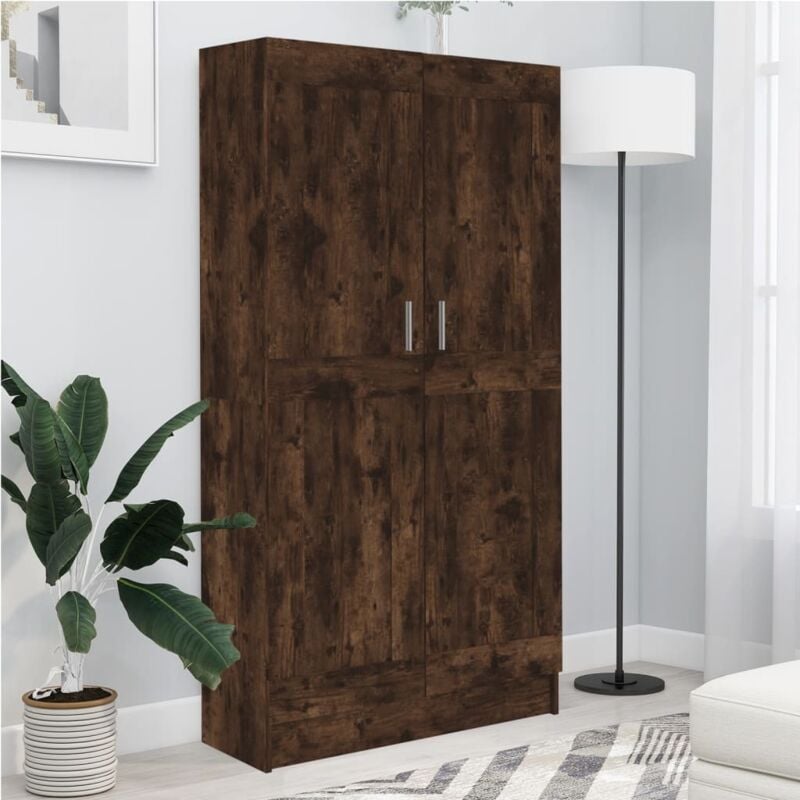 foto del prodotto libreria rovere fumo 82,5x30,5x150 cm in legno multistrato vidaxl
