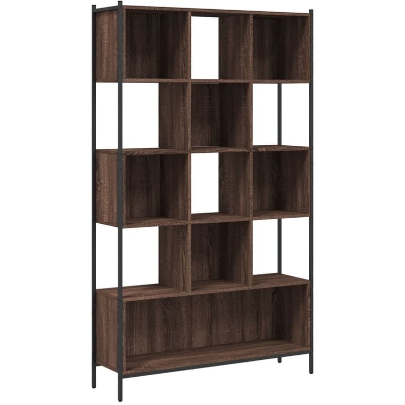 foto del prodotto libreria rovere marrone 102x28x172 cm in legno multistrato vidaxl