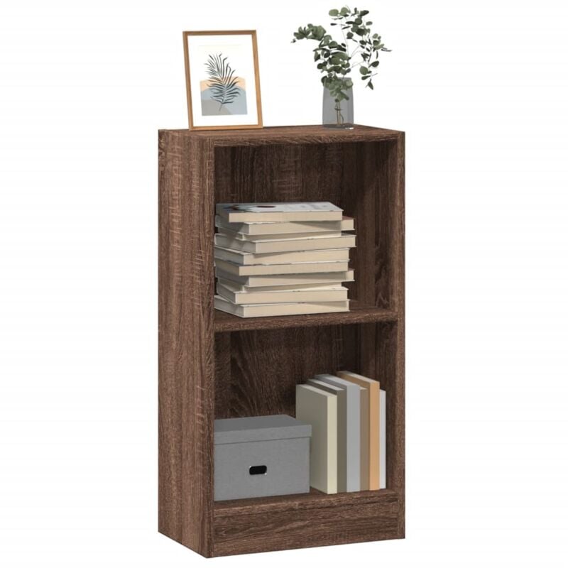 foto del prodotto libreria rovere marrone 40x24x76 cm in legno multistrato vidaxl