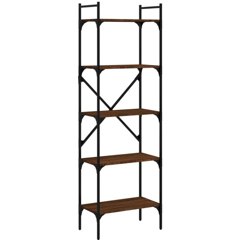 foto del prodotto libreria rovere marrone 5 ripiani 56x31,5x174 cm multistrato vidaxl