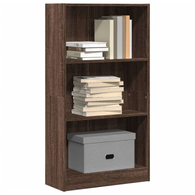 foto del prodotto libreria rovere marrone 60x24x109 cm in legno multistrato vidaxl