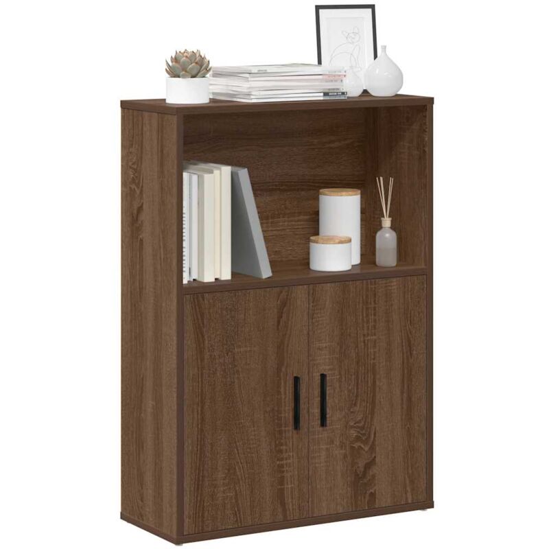 foto del prodotto libreria rovere marrone 60x24x85 cm in legno multistrato vidaxl