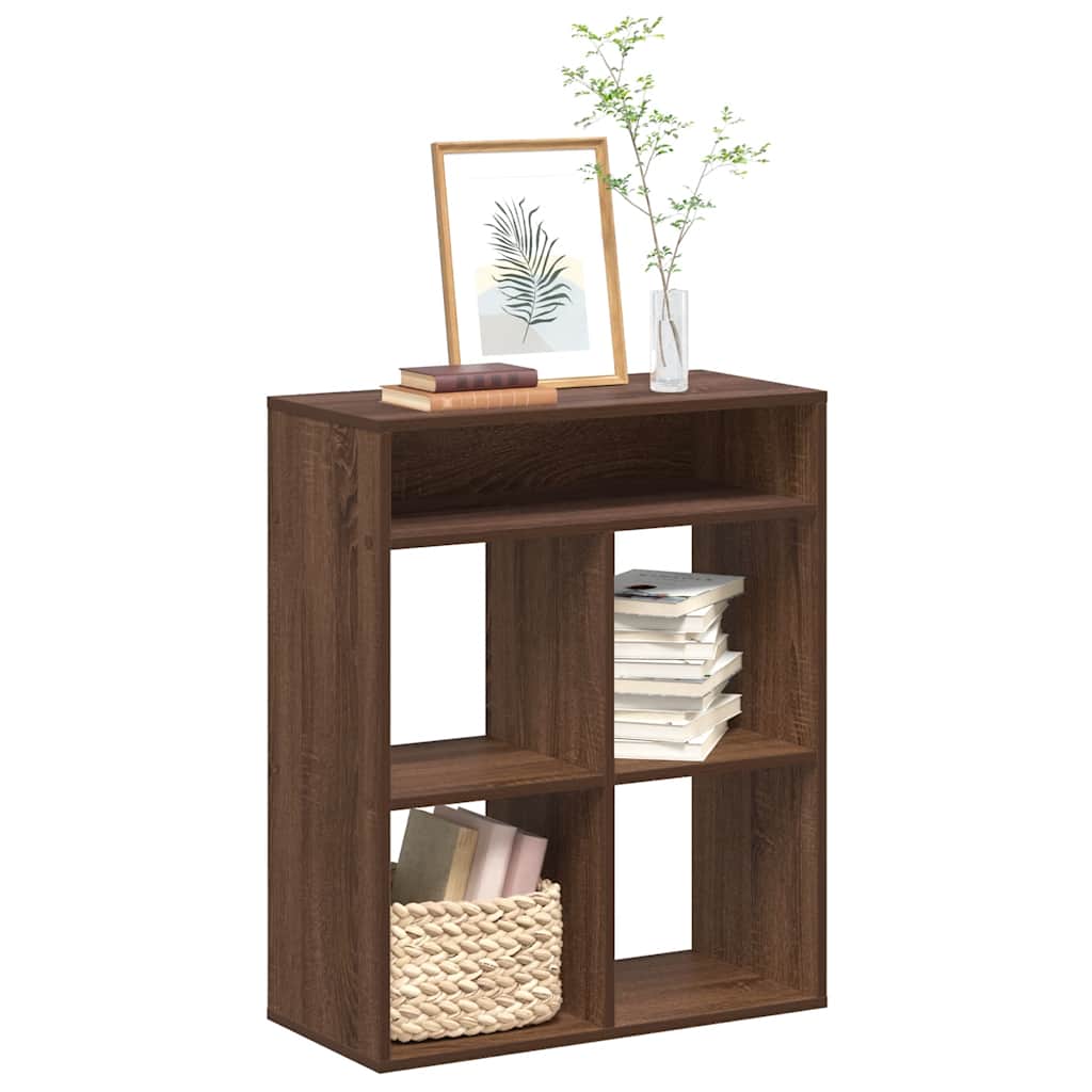foto del prodotto libreria rovere marrone 66x31x80 cm in legno multistrato