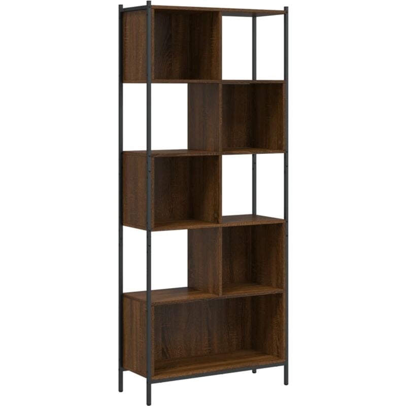foto del prodotto libreria rovere marrone 72x28x172 cm in legno multistrato vidaxl