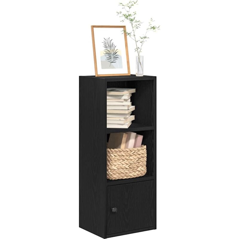 foto del prodotto libreria rovere nero 31x24x77 cm in legno multistrato vidaxl