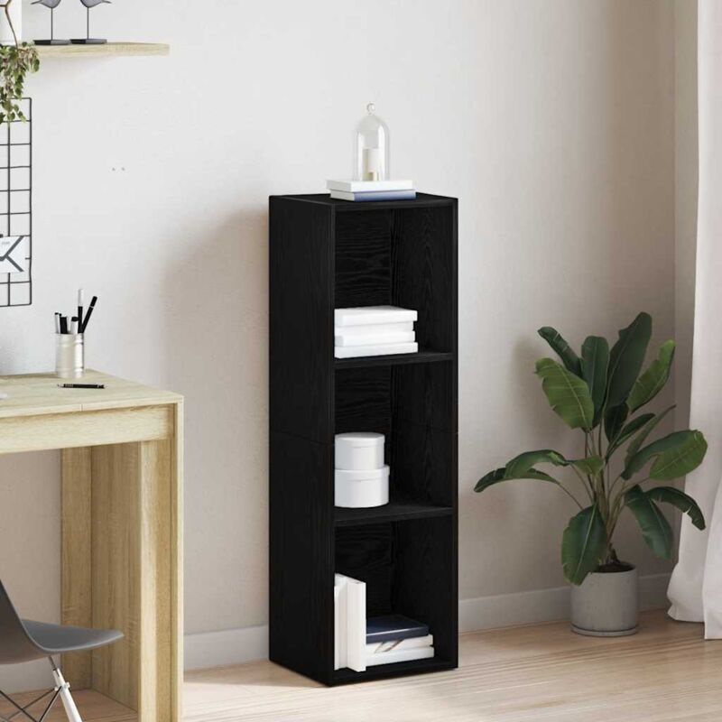 foto del prodotto libreria rovere nero 36x30x114 cm in legno multistrato vidaxl