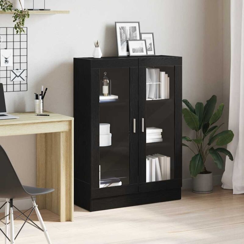foto del prodotto libreria rovere nero 82,5x30,5x115 cm in legno multistrato vidaxl