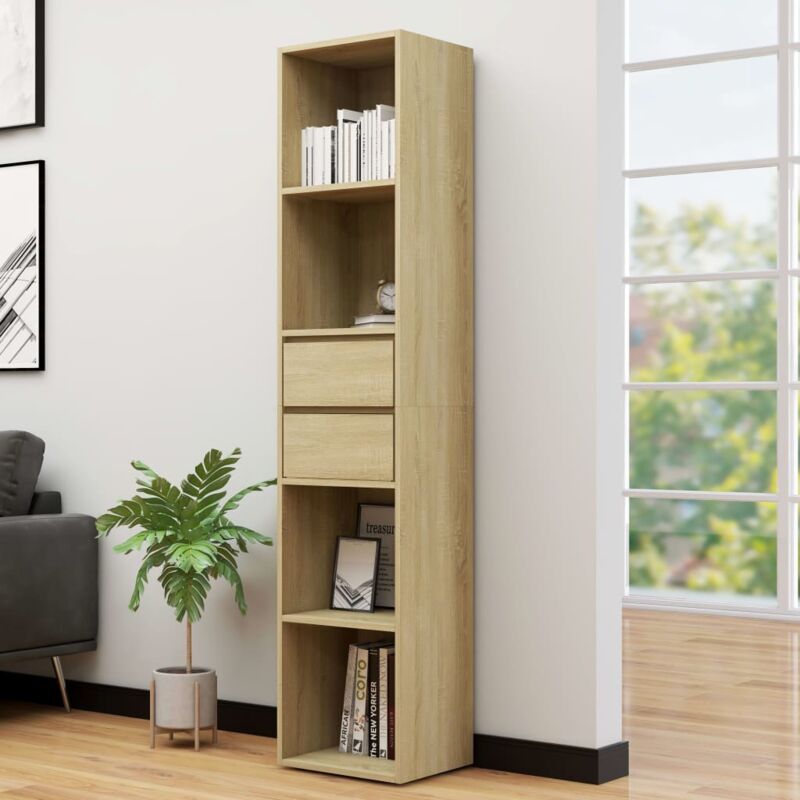 foto del prodotto libreria rovere sonoma 36x30x171 cm in legno multistrato vidaxl