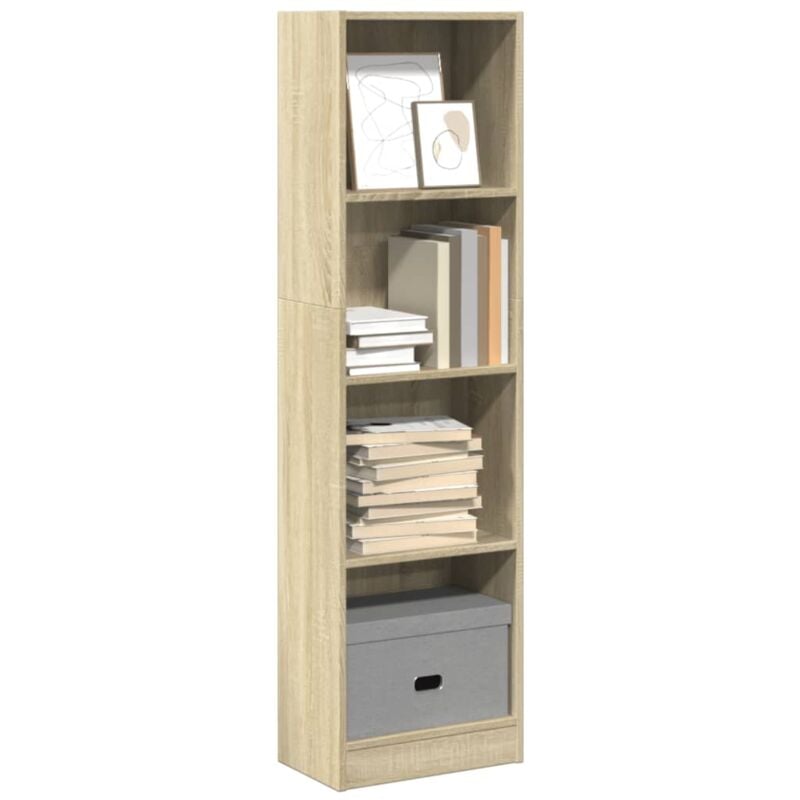foto del prodotto libreria rovere sonoma 40x24x143 cm in legno multistrato vidaxl