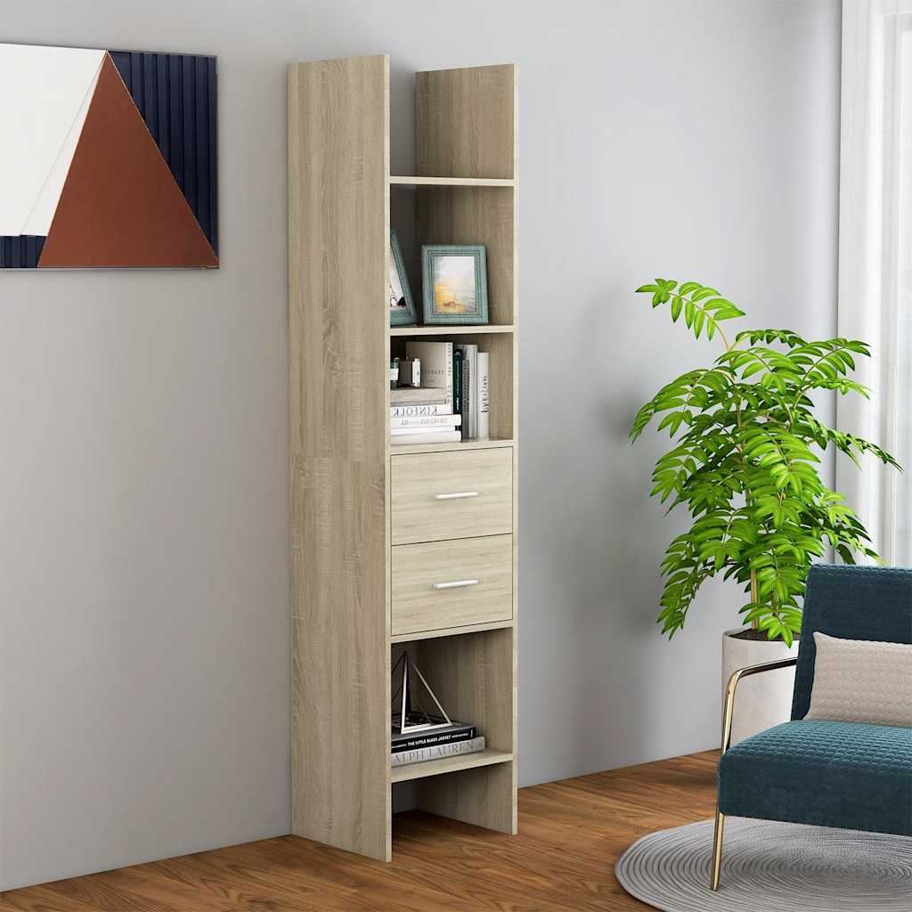 foto del prodotto libreria rovere sonoma 40x35x180 cm in truciolato cod mxl 59708