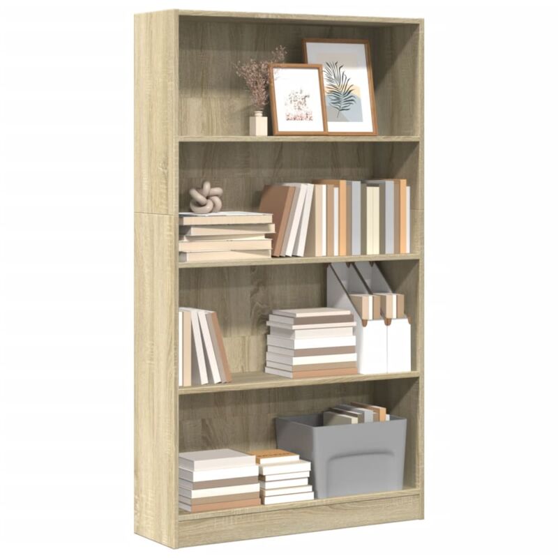 foto del prodotto libreria rovere sonoma 80x24x143 cm in legno multistrato vidaxl