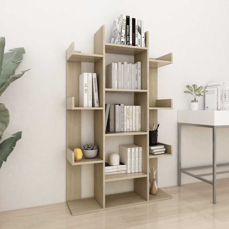 foto del prodotto libreria rovere sonoma 86x25,5x140 cm in truciolato vidaxl
