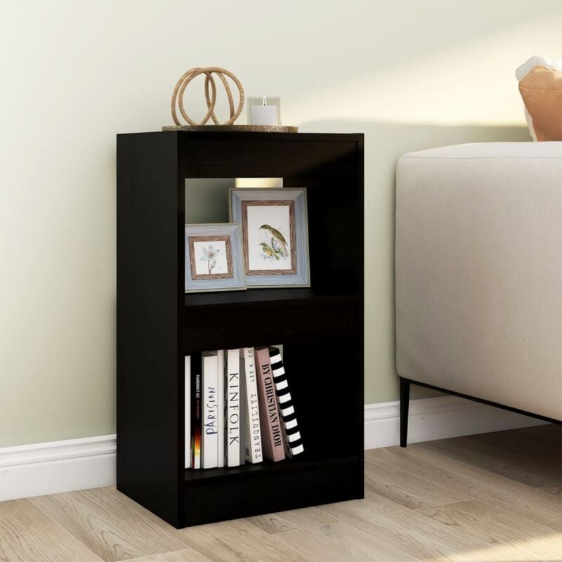 foto del prodotto libreria salvaspazio ideale per qualsiasi stanza con 2 ripiani vari colori colore nero